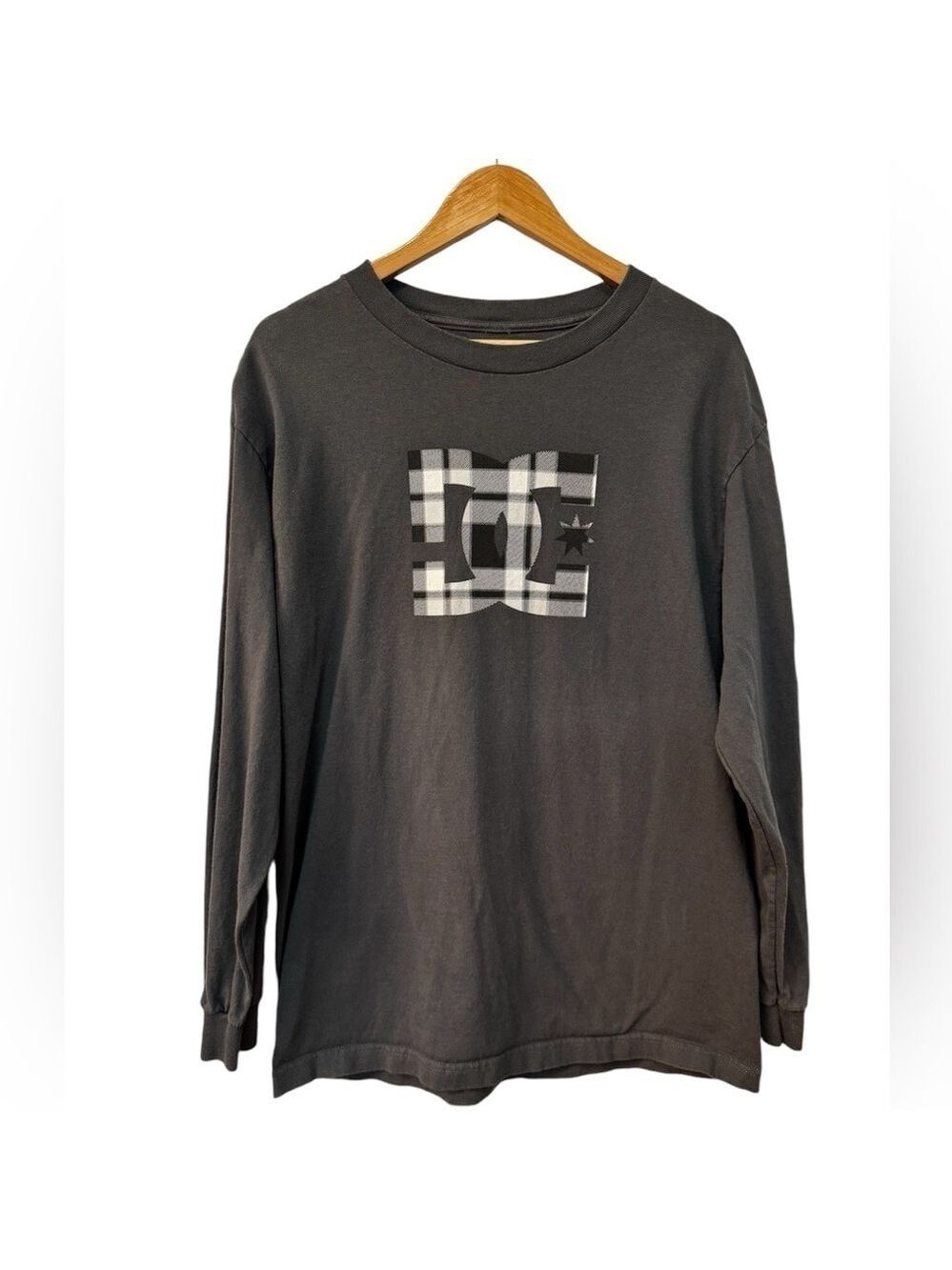 DC Shoes Long Sleeve Shirt - Charcoal - Size Large